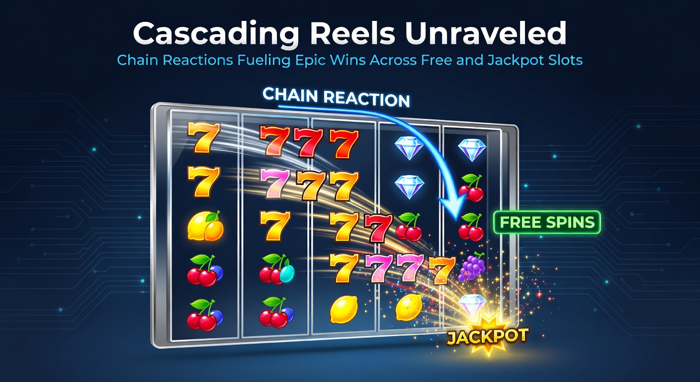 Epic chain reaction on a free slots screen with multipliers exploding and jackpot meters filling rapidly