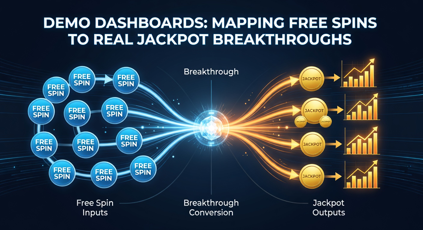 Vibrant demo dashboard interface displaying free spin analytics and jackpot mapping graphs on a slot game screen