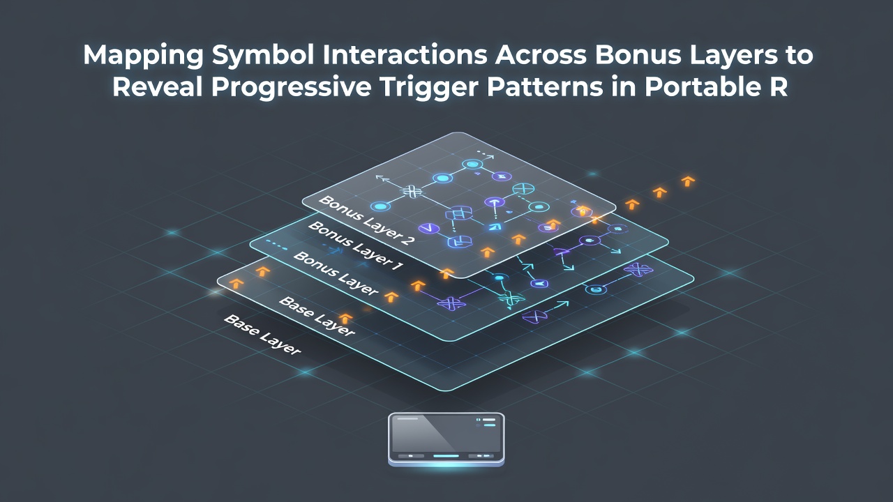 Visual representation of progressive trigger patterns emerging from symbol mappings in layered mobile slot bonuses