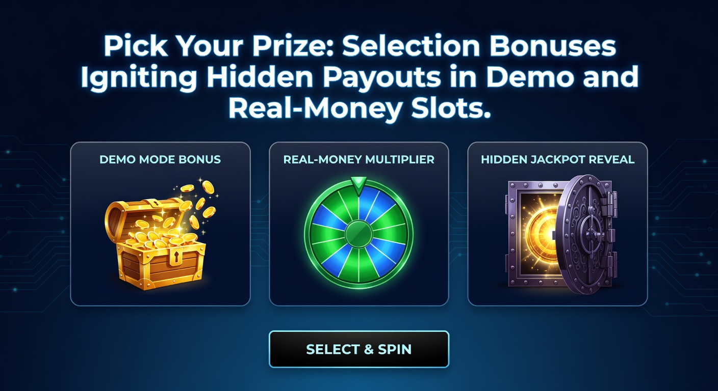 Close-up of a demo slot bonus wheel with player selecting prizes, coins bursting from chosen spots amid colorful animations