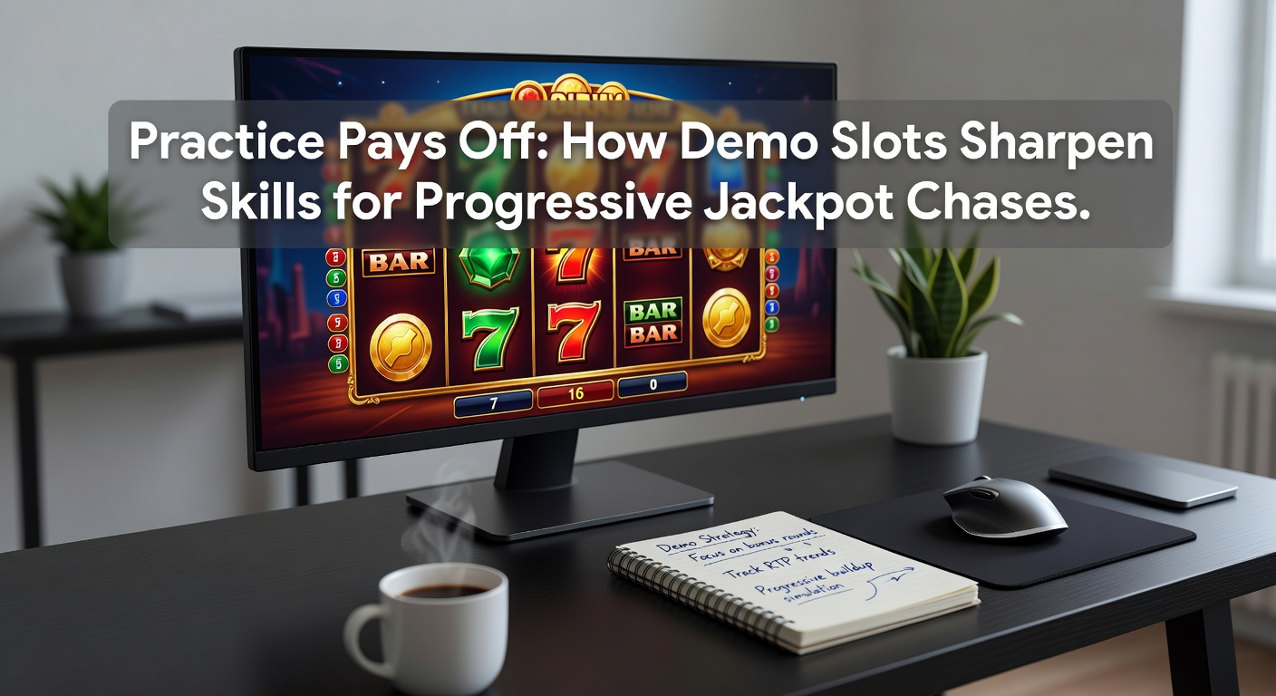 Player interface showing demo slot reels spinning towards a progressive jackpot meter, highlighting free play mechanics in action