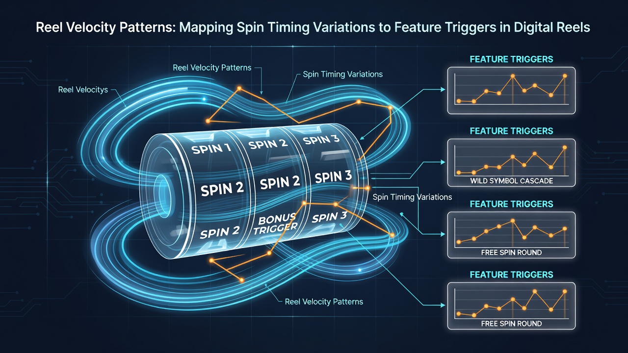Close-up of reel velocity graph overlay showing spin timing curves correlated with feature trigger events