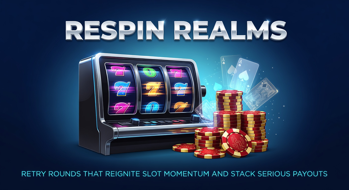 Dynamic slot reels activating a respin feature, with glowing symbols stacking for potential big wins