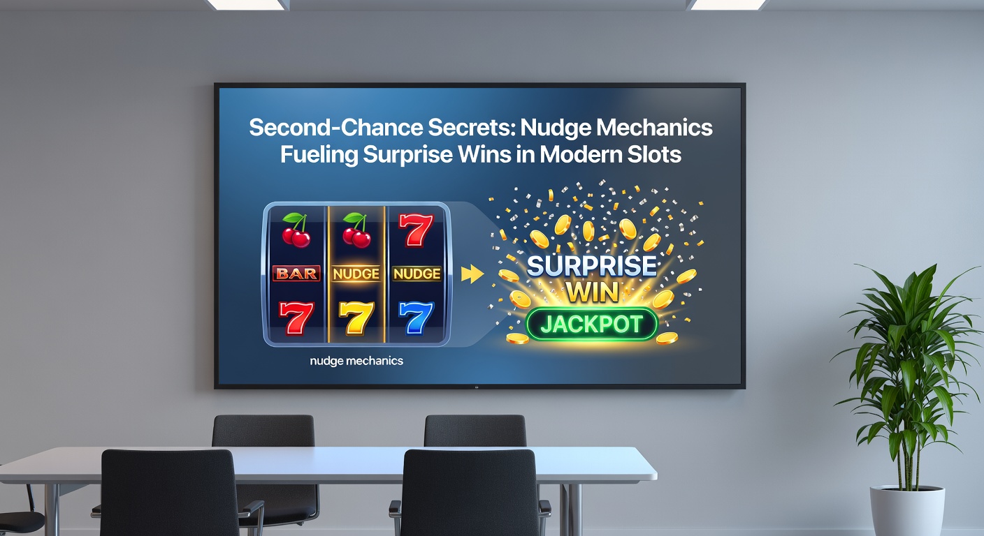 Animated slot screen capturing a multi-reel nudge sequence culminating in a jackpot explosion