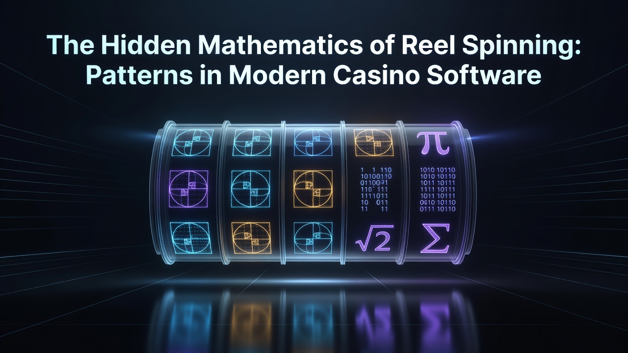 Visual representation of reel spinning algorithms and probability matrices in casino software